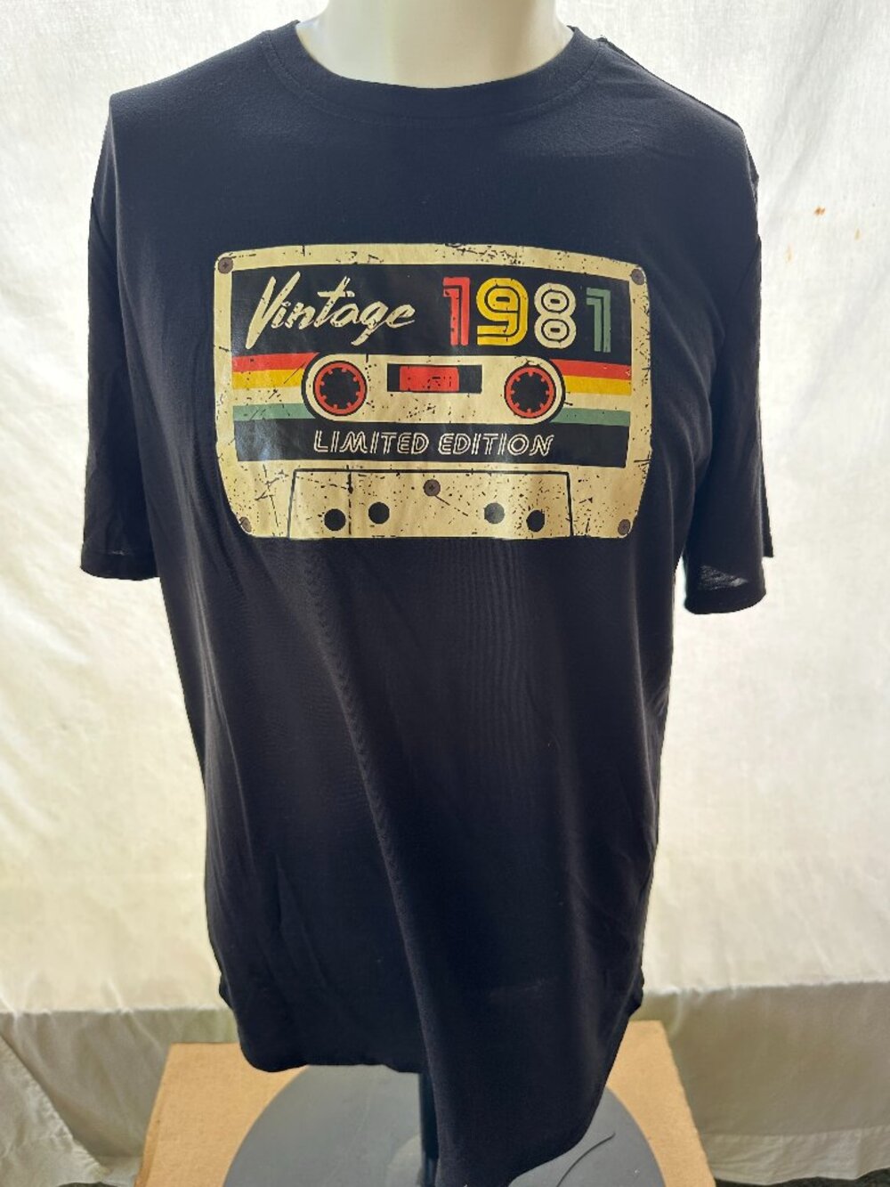 Shien Cassette Vintage 1987 Limited Edition Men's Black Shirt Large Polyester
